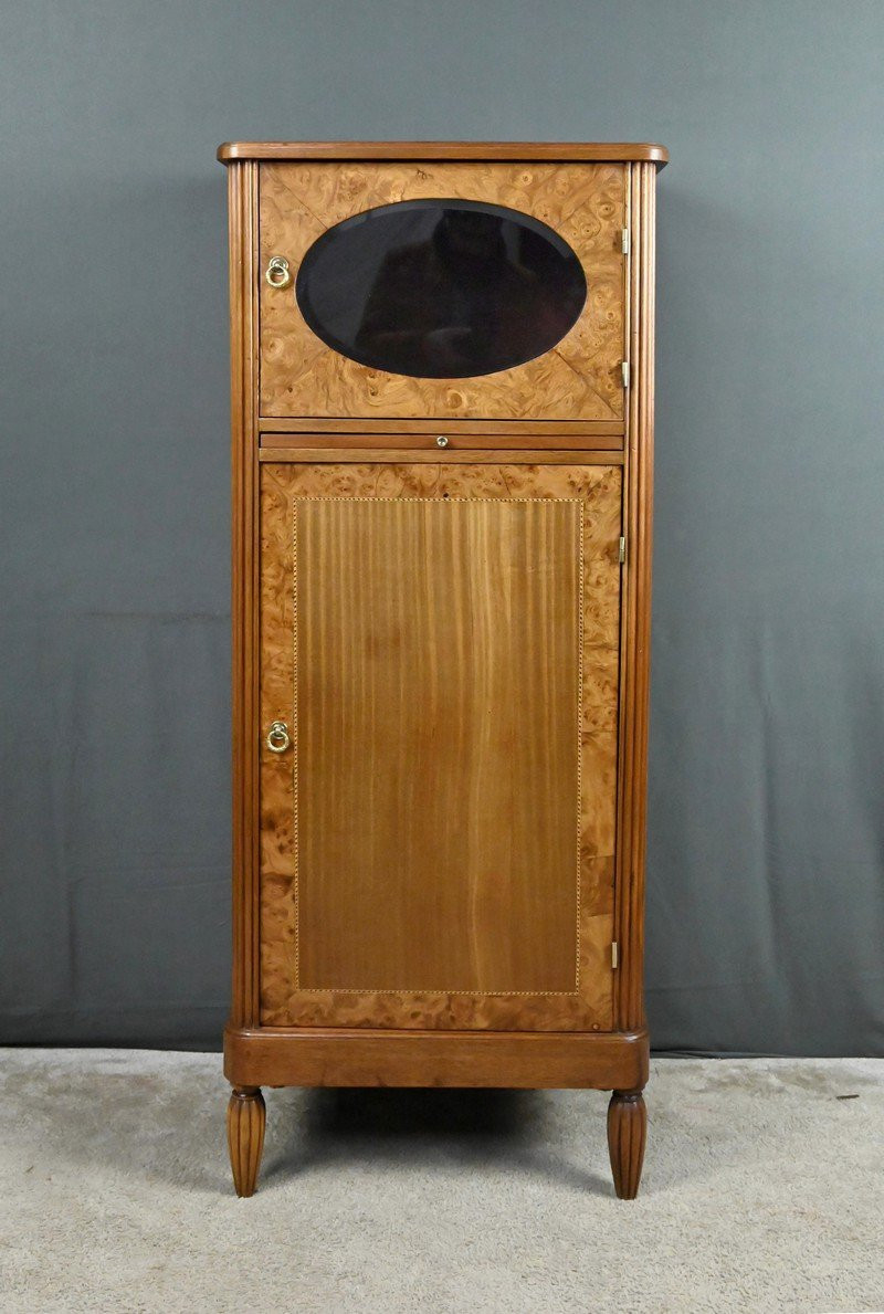  Meuble en Loupe de Thuya et Acajou, époque Art Déco – Début XXe-photo-7