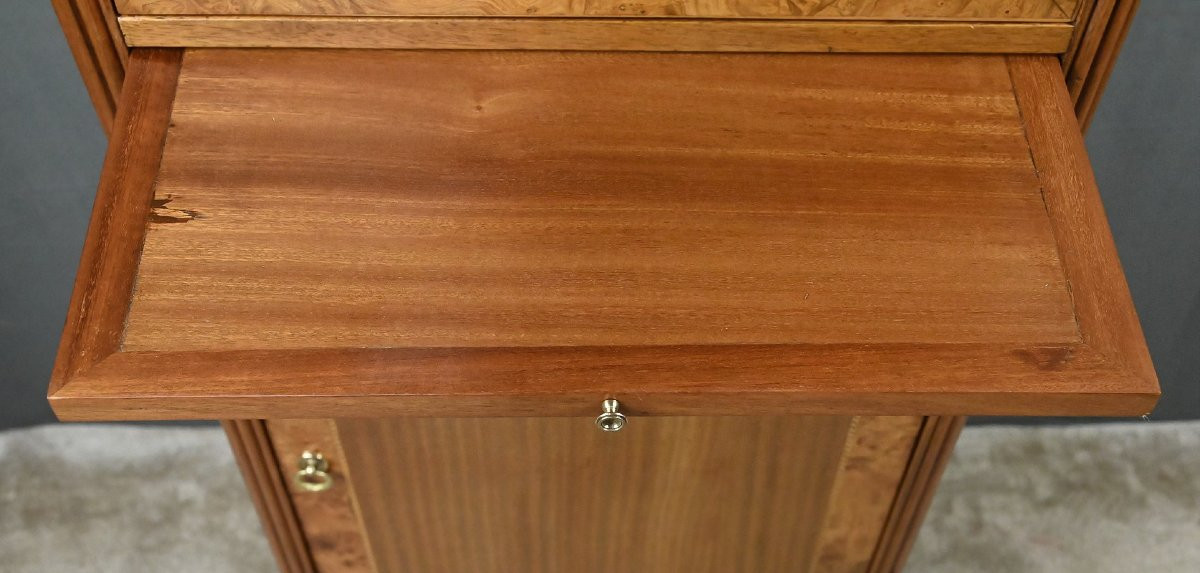  Meuble en Loupe de Thuya et Acajou, époque Art Déco – Début XXe-photo-8