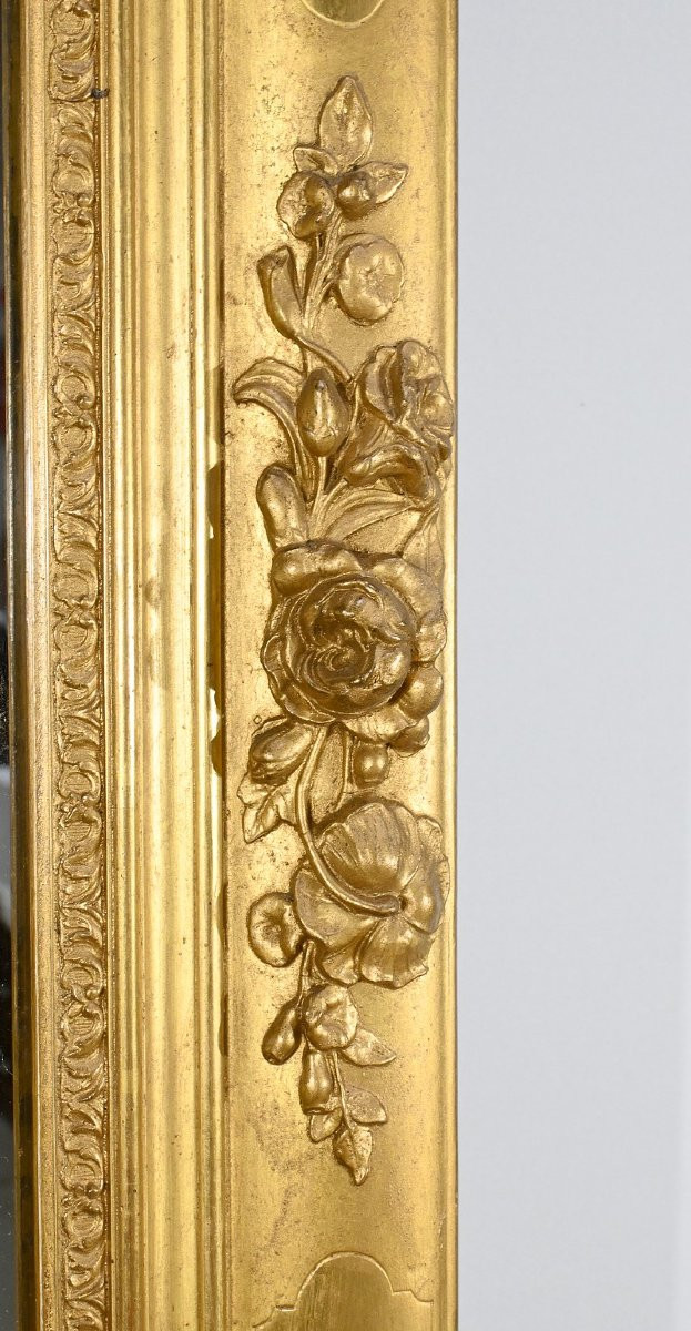  Important Giltwood Mirror, Louis XV Style – Early 19th Century-photo-6