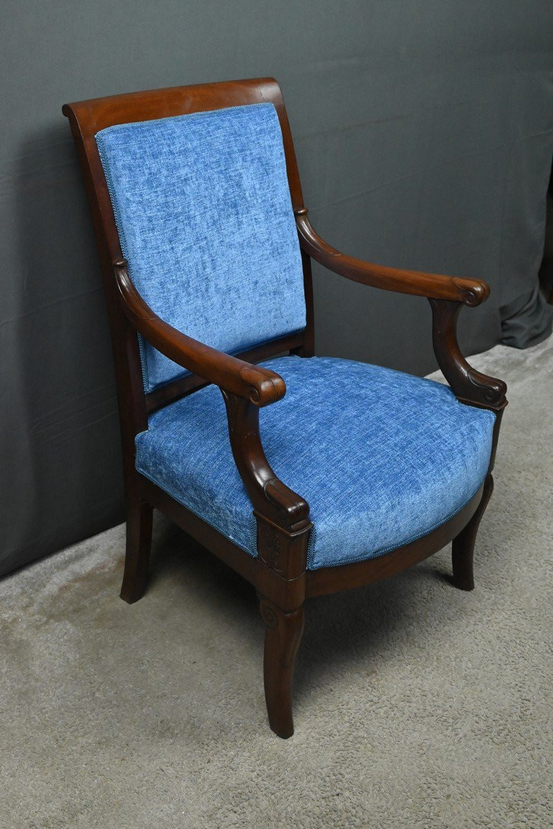  Pair Of Mahogany Armchairs, Restoration Period – Early 19th Century-photo-6