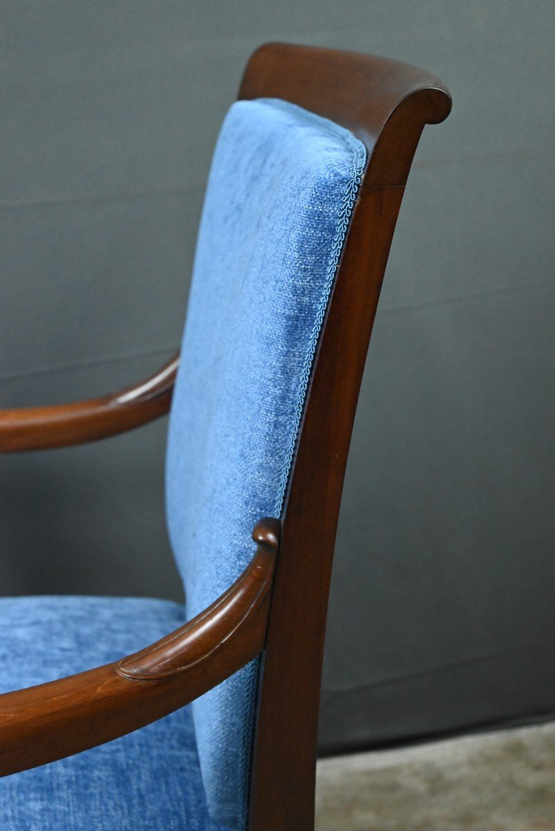  Pair Of Mahogany Armchairs, Restoration Period – Early 19th Century-photo-7