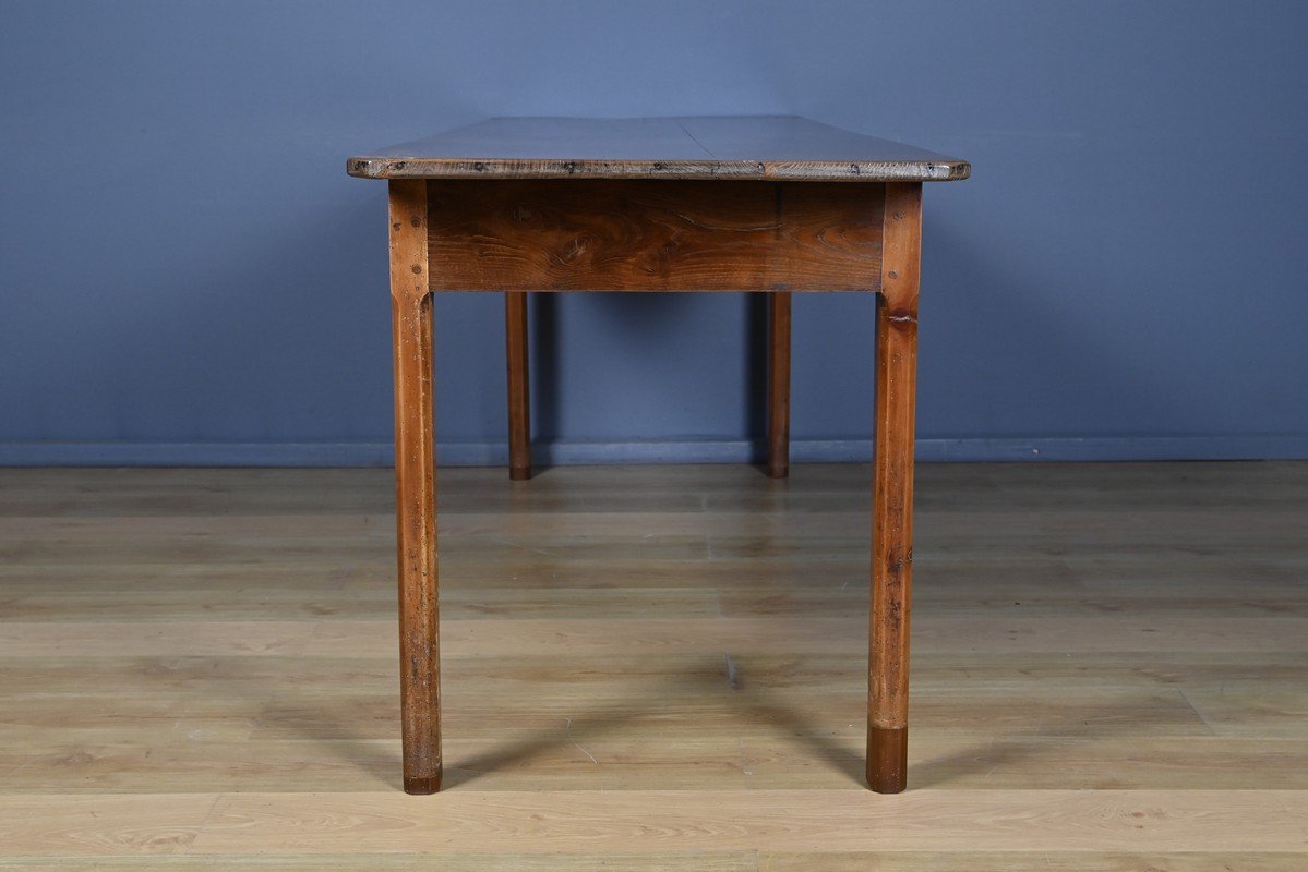 Chestnut Farmhouse Table, Seats 8 To 10 – Late 19th Century-photo-5