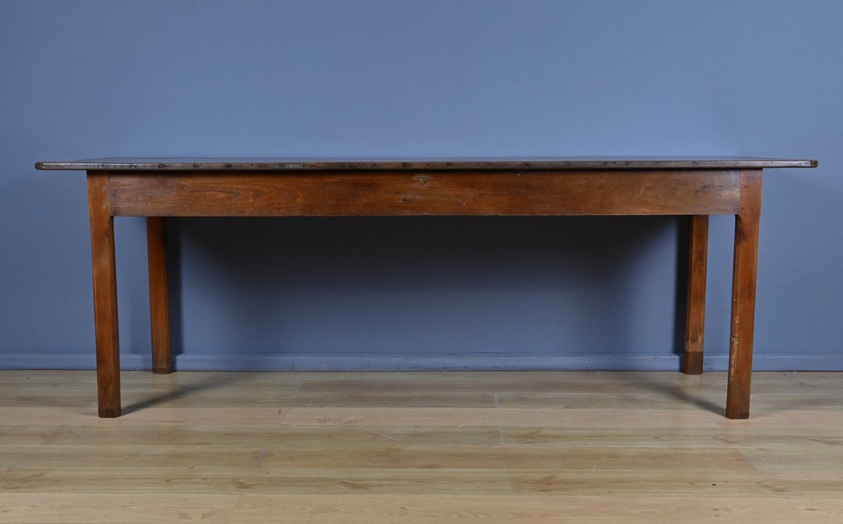  Chestnut Farmhouse Table, Seats 8 To 10 – Late 19th Century-photo-6