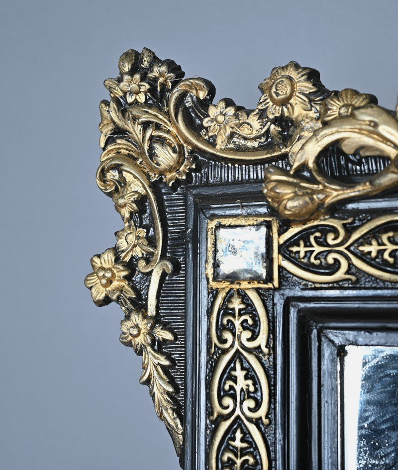 Important Mirror With Pediment, Napoleon III Period – 2nd Half Of The 19th Century-photo-4