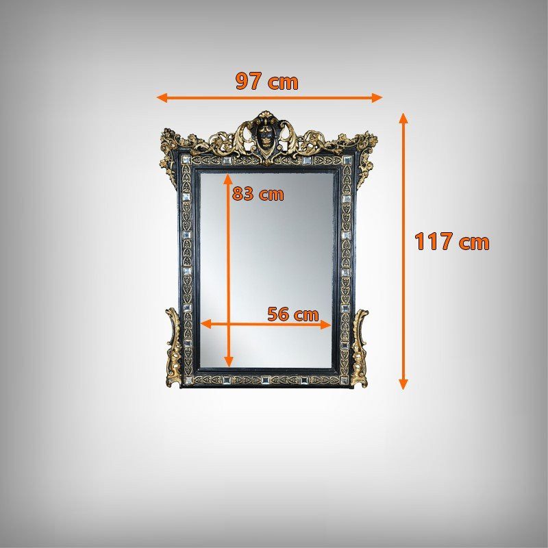Important Mirror With Pediment, Napoleon III Period – 2nd Half Of The 19th Century-photo-8