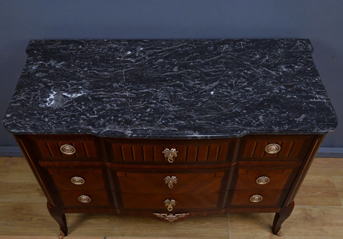 Commode en Acajou et Bois de Rose, style Louis XVI – 1ère partie XXe-photo-1