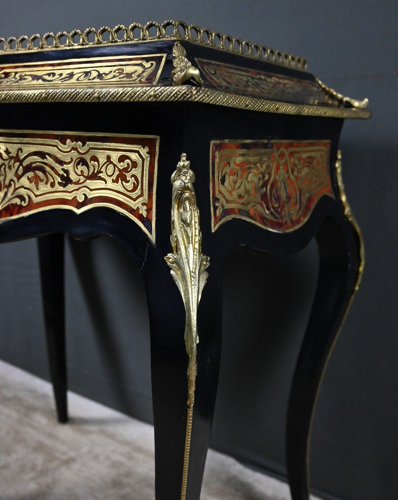 Jardinière en Marqueterie Boulle, époque Napoléon III – Milieu XIXe-photo-6