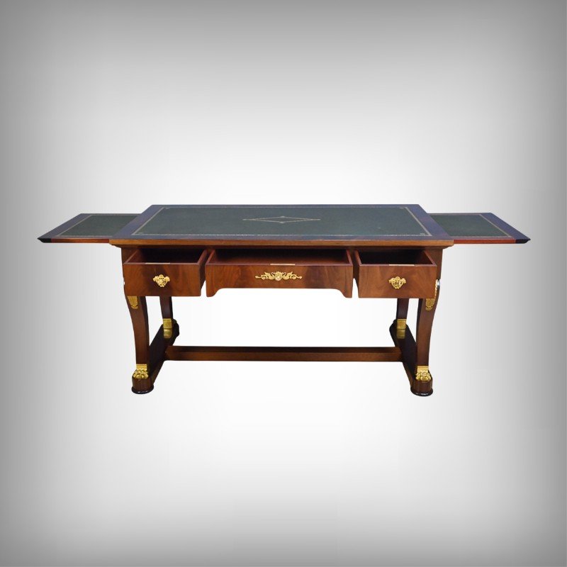 Mahogany Desk, Egyptian Revival Style – 20th Century-photo-2