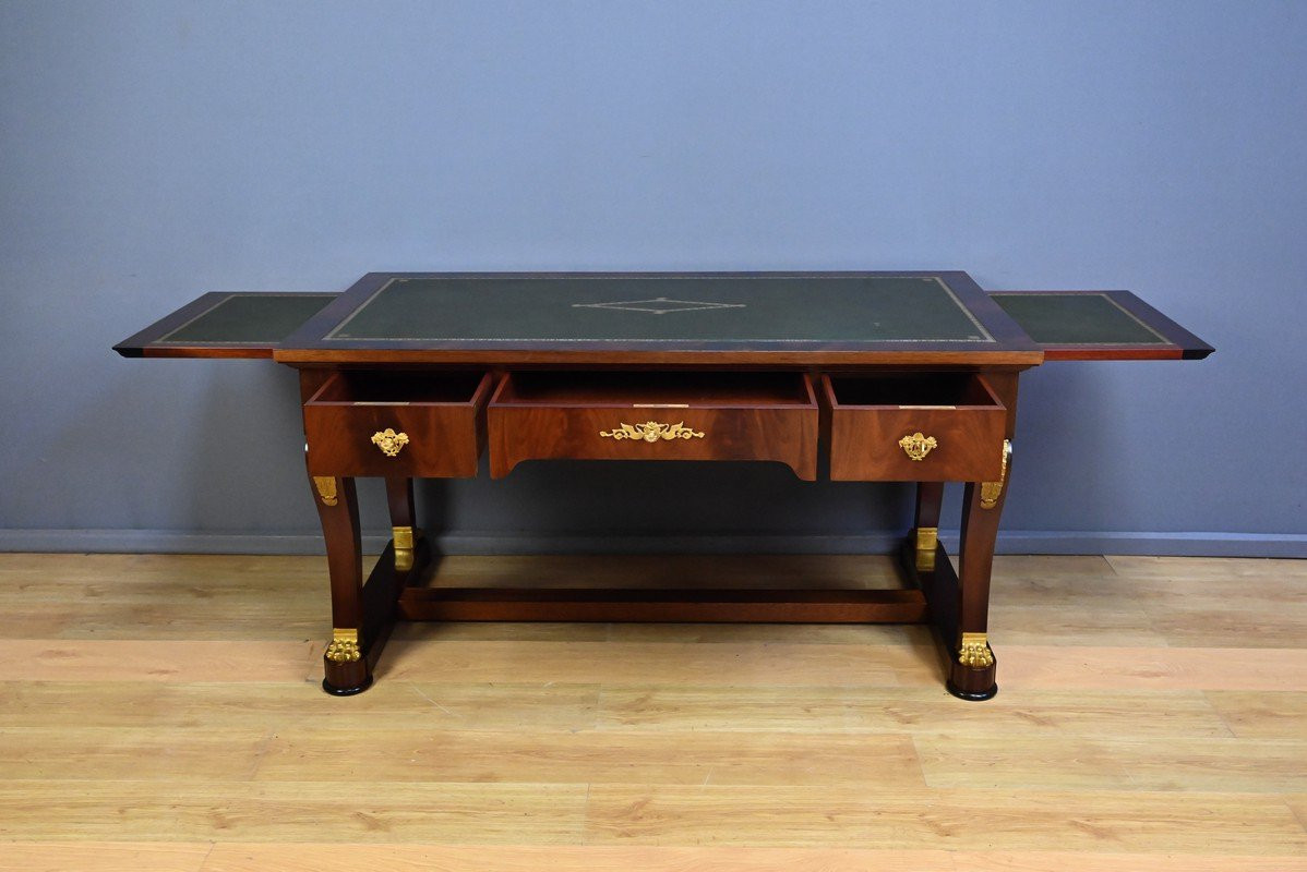 Mahogany Desk, Egyptian Revival Style – 20th Century-photo-1