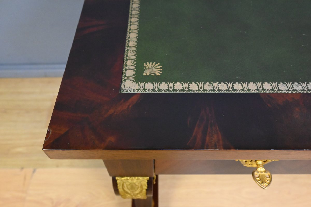 Mahogany Desk, Egyptian Revival Style – 20th Century-photo-5