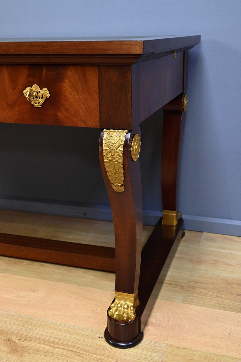 Mahogany Desk, Egyptian Revival Style – 20th Century-photo-7