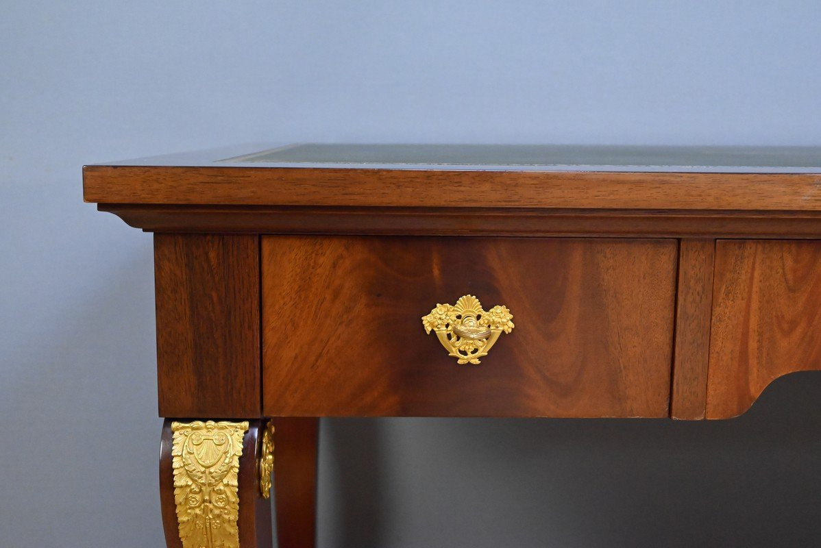 Mahogany Desk, Egyptian Revival Style – 20th Century-photo-8