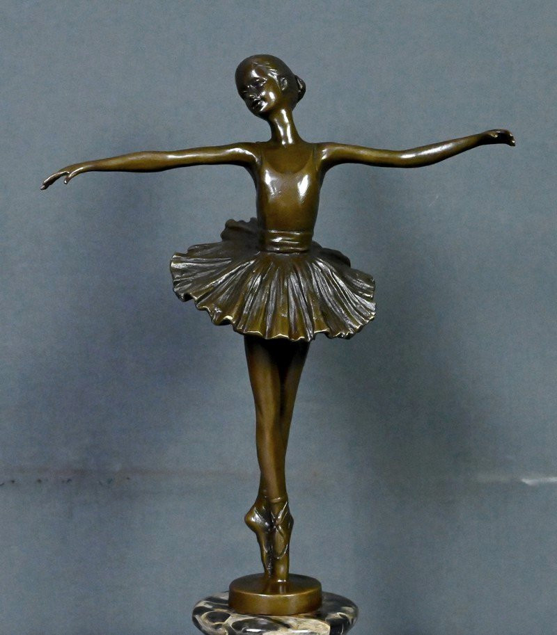 Bronze « La Ballerine », signé Crespain – Début XXe-photo-4