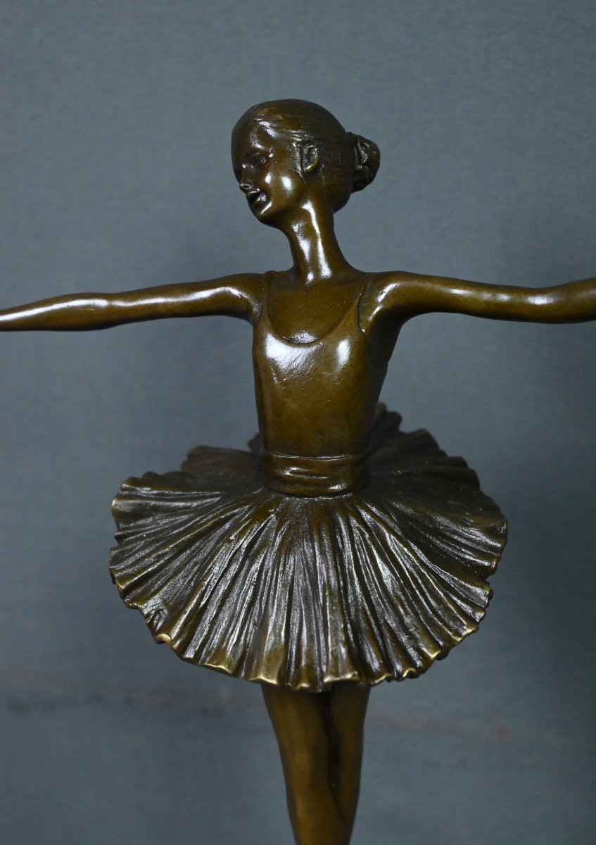 Bronze « La Ballerine », signé Crespain – Début XXe-photo-2