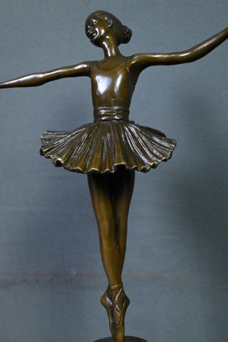 Bronze « La Ballerine », signé Crespain – Début XXe-photo-3
