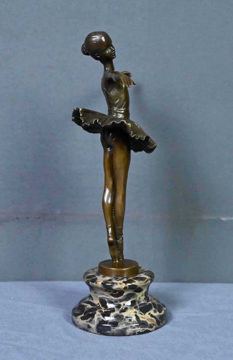 Bronze « La Ballerine », signé Crespain – Début XXe-photo-5