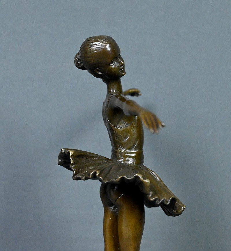 Bronze « La Ballerine », signé Crespain – Début XXe-photo-6