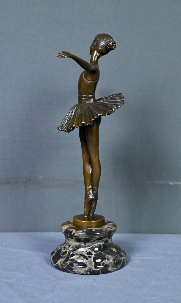 Bronze « La Ballerine », signé Crespain – Début XXe-photo-8