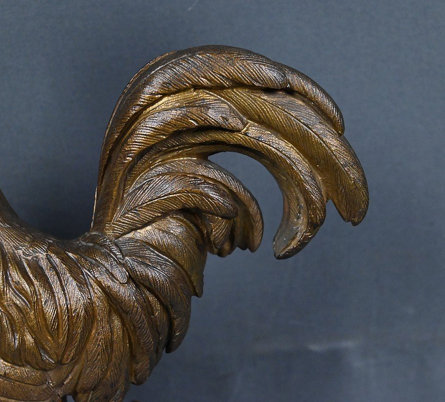 Bronze « Le Coq », signé G. Guesnet – Fin XIXe-photo-4
