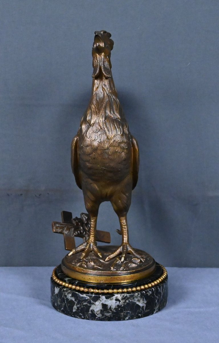 Bronze « Le Coq », signé G. Guesnet – Fin XIXe-photo-7