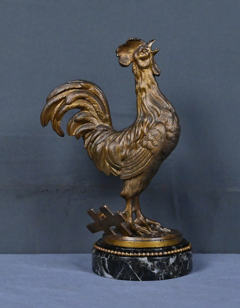 Bronze « Le Coq », signé G. Guesnet – Fin XIXe-photo-8