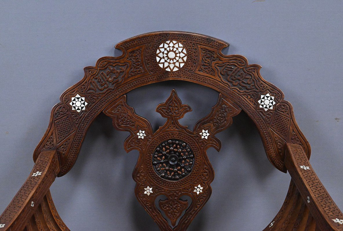 Fauteuil Syrien en Noyer – Fin XIXe-photo-1