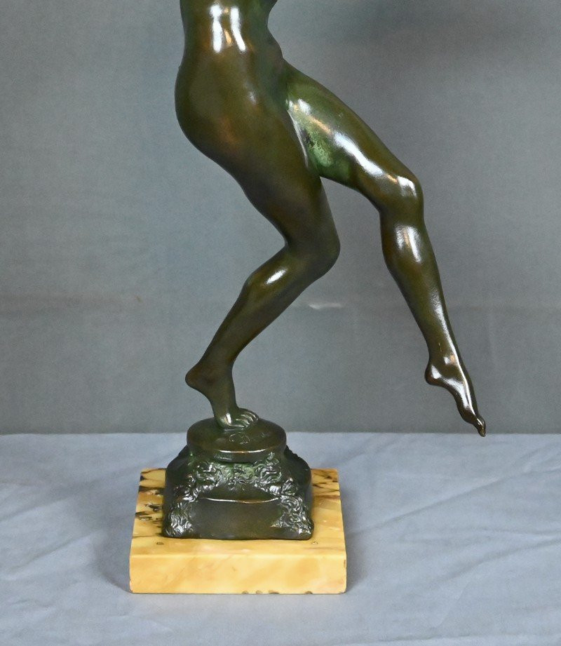 Bronze « La Danseuse au Tambourin », signé C. Binder – Début XXe-photo-4