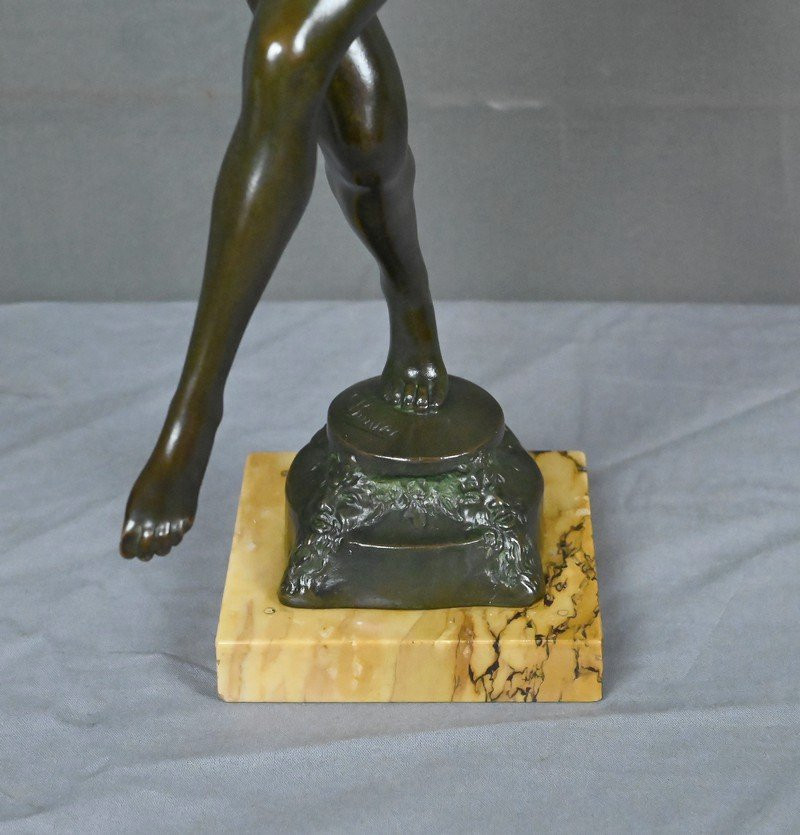 Bronze « La Danseuse au Tambourin », signé C. Binder – Début XXe-photo-8