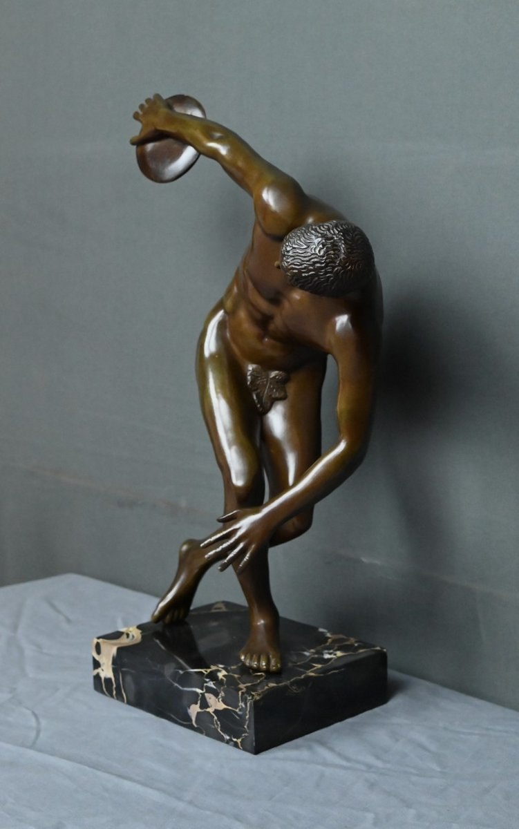 Bronze « Le Discobole », d’après Myron – Début XXe-photo-3