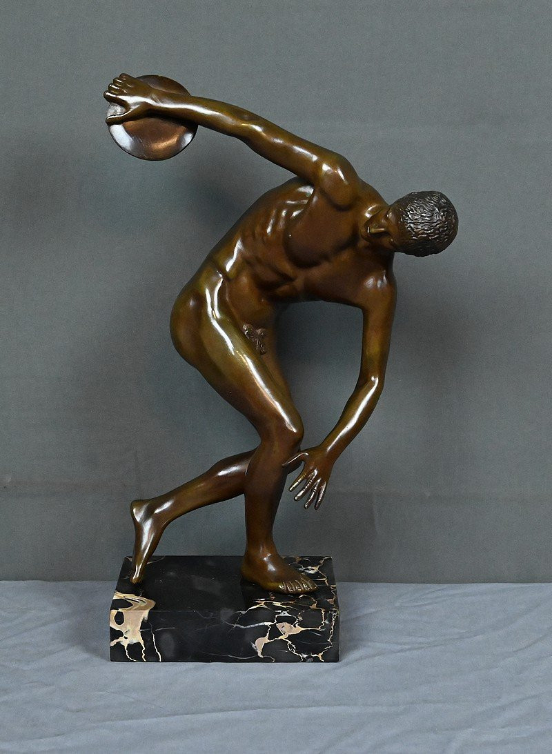 Bronze « Le Discobole », d’après Myron – Début XXe-photo-4