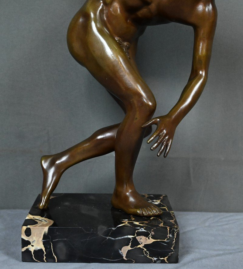 Bronze « Le Discobole », d’après Myron – Début XXe-photo-4