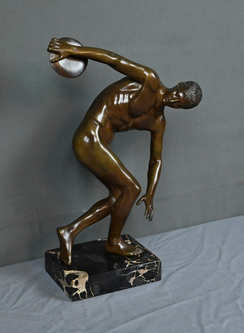 Bronze « Le Discobole », d’après Myron – Début XXe-photo-7