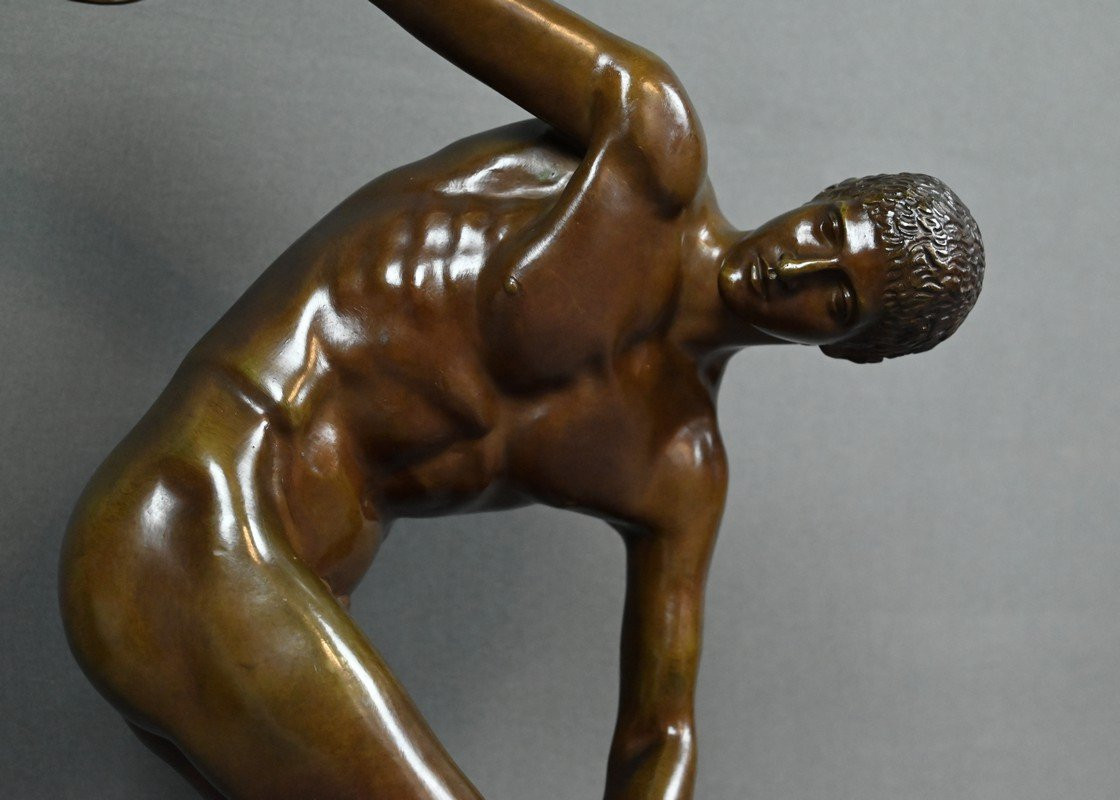 Bronze « Le Discobole », d’après Myron – Début XXe-photo-8