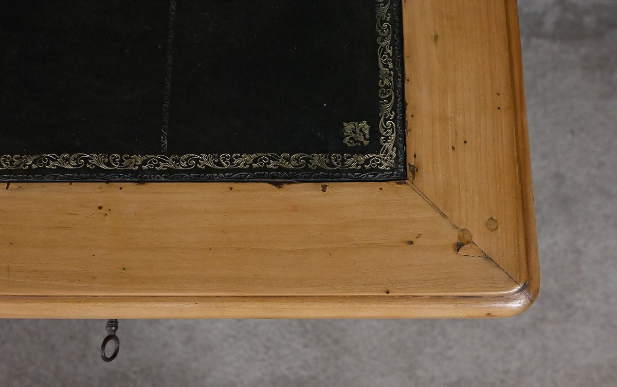 Small Desk In Apple And Cherry Wood, Louis XV Period – 18th Century-photo-2