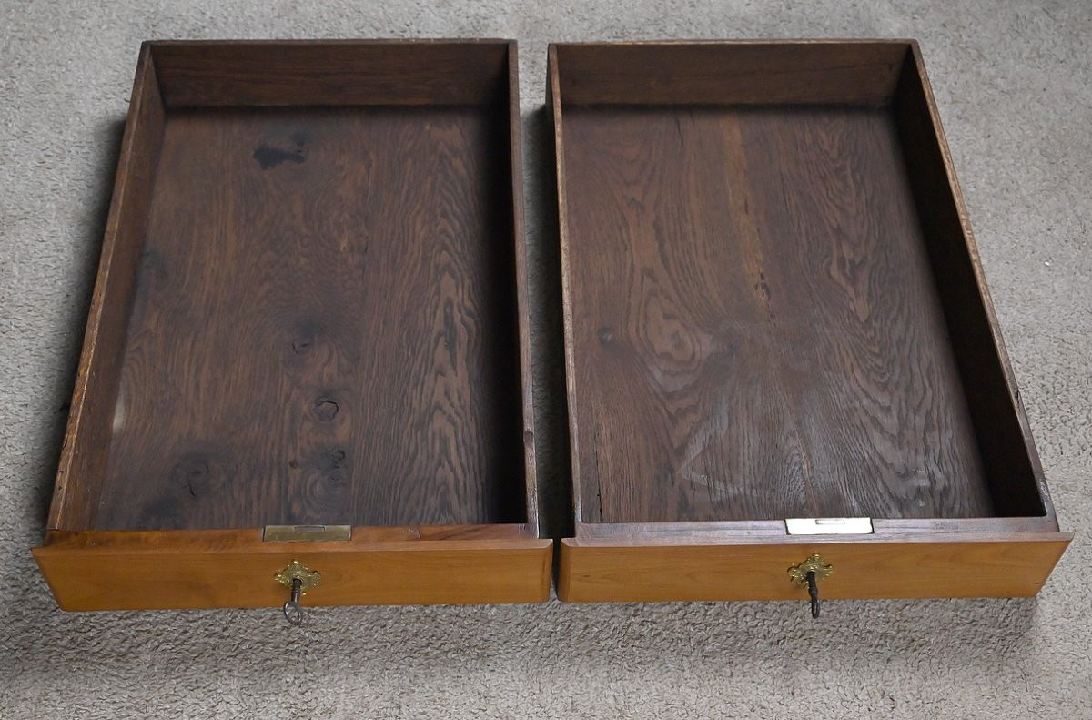 Small Desk In Apple And Cherry Wood, Louis XV Period – 18th Century-photo-7