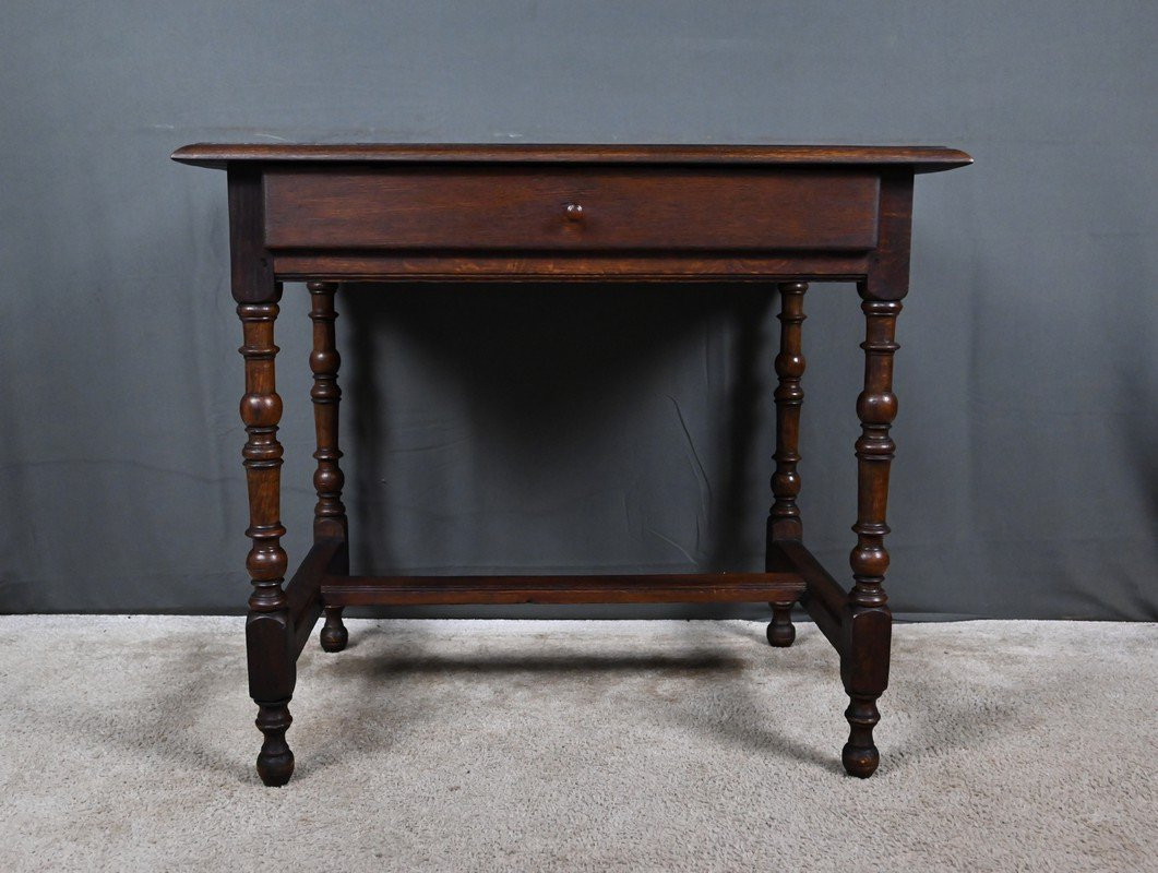 Petite Table Bureau en Chêne, style Louis XIV – 2ème partie XIXe-photo-4