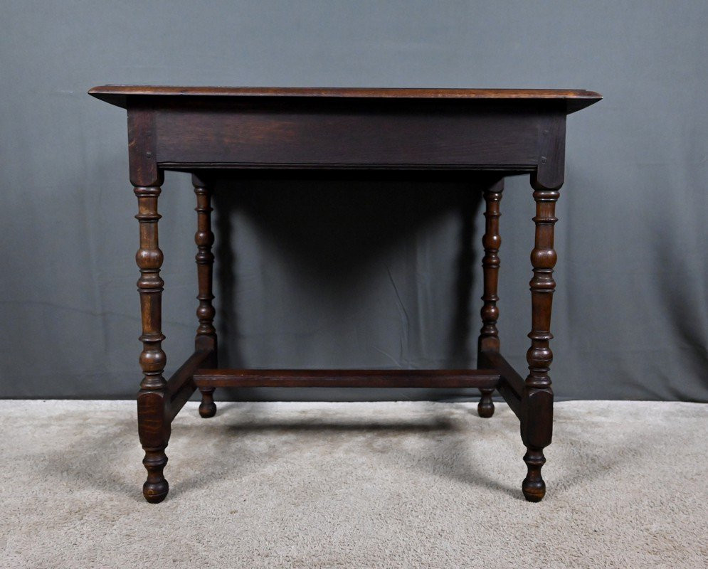 Petite Table Bureau en Chêne, style Louis XIV – 2ème partie XIXe-photo-7