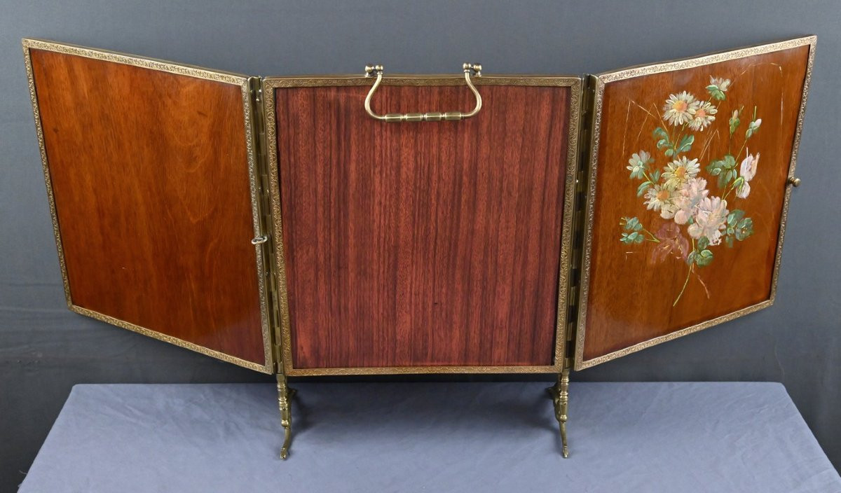 Rare Bronze Triptych Mirror – 1900-photo-1