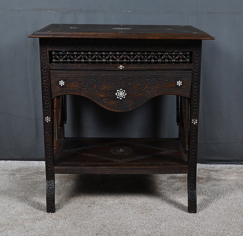 Table Syrienne en Noyer – Fin XIXe-photo-1