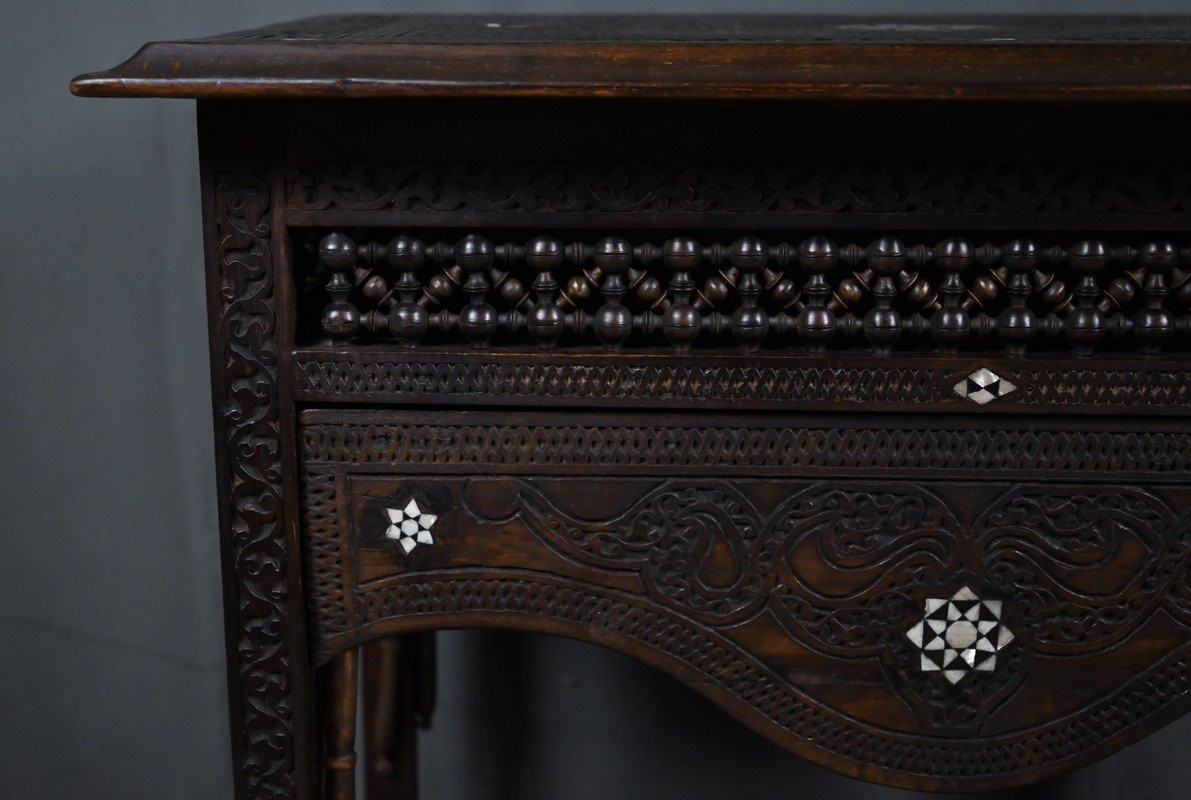 Table Syrienne en Noyer – Fin XIXe-photo-7