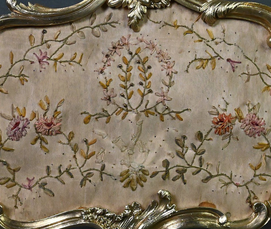 Chandelier à Écran en Bronze doré, style Louis XV – Milieu XIXe-photo-4