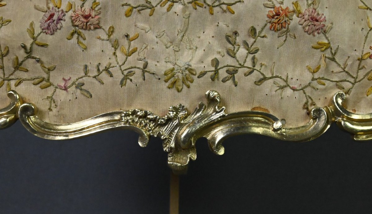 Chandelier à Écran en Bronze doré, style Louis XV – Milieu XIXe-photo-6