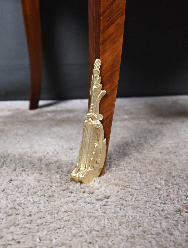 Small Marquetry Commode, Louis XV Style – Early 20th Century-photo-8