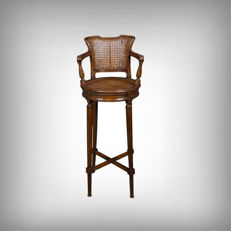 Chaise Haute Pivotante en Hêtre, style Louis XVI – 1900-photo-2