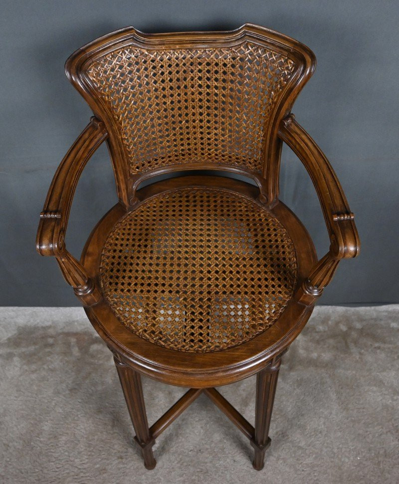 Chaise Haute Pivotante en Hêtre, style Louis XVI – 1900-photo-3