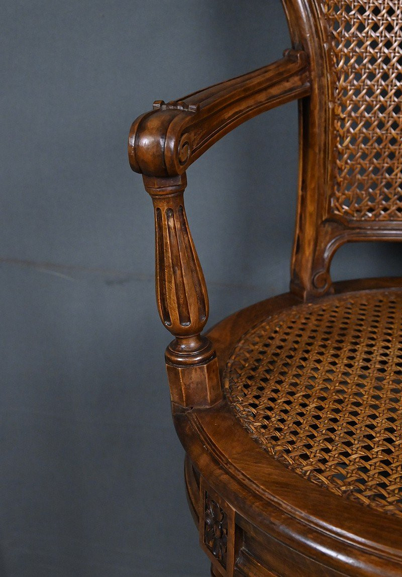 Chaise Haute Pivotante en Hêtre, style Louis XVI – 1900-photo-2