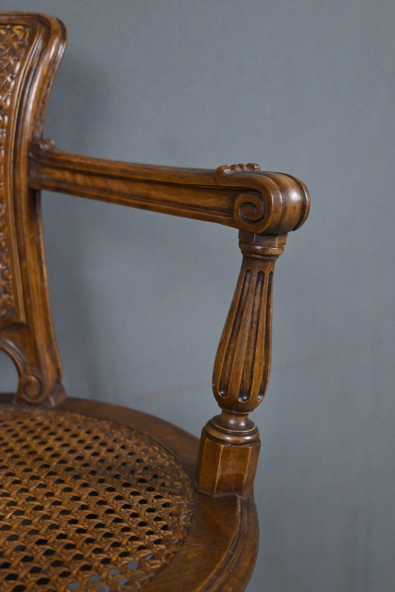 Chaise Haute Pivotante en Hêtre, style Louis XVI – 1900-photo-4