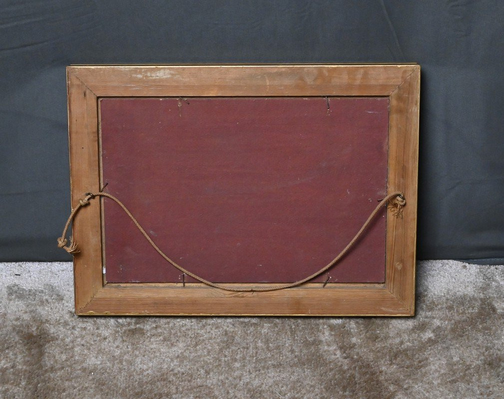 Painting "shepherdess And Her Flock", Oil On Panel Signed G. Corbier – Early 20th Century-photo-7