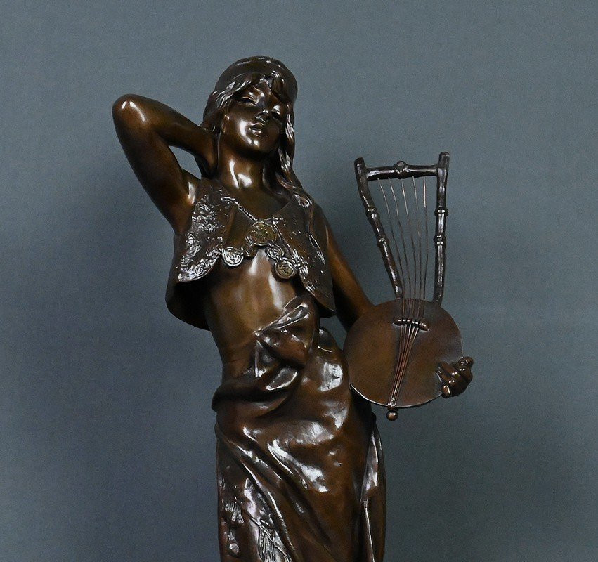 Bronze « Bohémienne », signé E. Villanis – Fin XIXe-photo-1