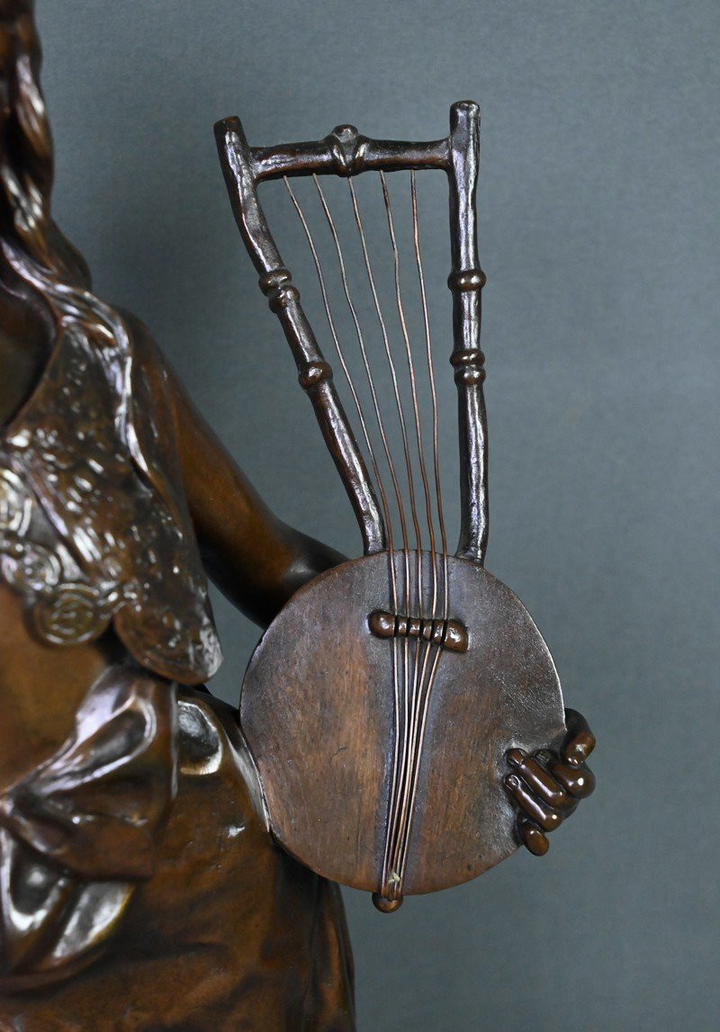 Bronze « Bohémienne », signé E. Villanis – Fin XIXe-photo-5